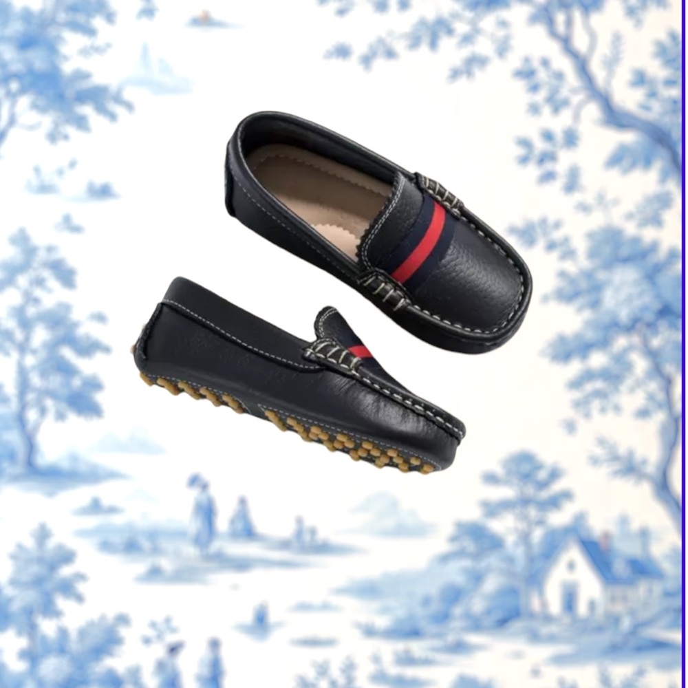 NEW! Elephantito baby boys Navy Blue Club Loafer size 8